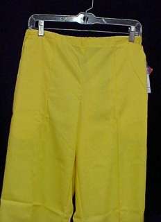 Scrub Pants Scrubs Lemon Peel Yellow Crest M 161 New  