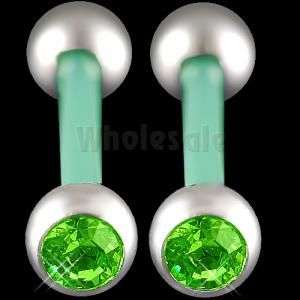 14g Industrial Barbell Ear Plug Bar Gauge Piercing 9MTU  