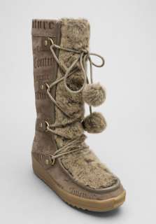 JUICY COUTURE Igloo Boot in Grey Taupe Suede  
