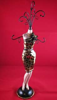 Jewellery Mannequin Stand/Tree Leopard Animal Print NEW  