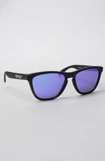 OAKLEY The Oakley Frogskin Sunglasses in Polished Black and Violet 