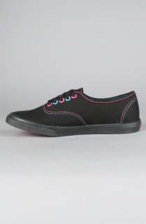 Vans Footwear The Authentic Lo Pro Sneaker in Black Pink and Blue 