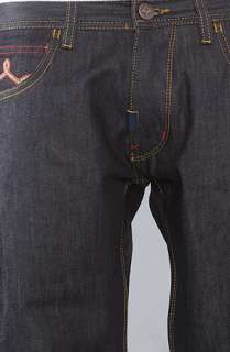 LRG The Beau Low True Straight Fit Jeans in Raw Dark Indigo Wash 
