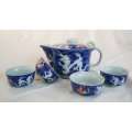 Kleines asiatisches Teeset 025 Teeservice aus Keramik 5tlg. Teekanne 