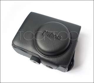 C202 New Leather Case Bag for Nikon Coolpix P7000 Black  