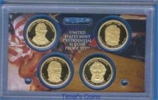 2009 Presidential Dollar Proof Set   4 coins   Deep Cam  