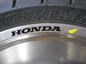 Felgen Aufkleber Buchstaben Honda Label 8tlg Weiss  