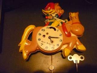 1959 Woody Woodpecker clock Columbia Time Products  
