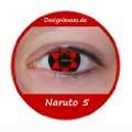  Farbige Kontaktlinsen Halloween Fasnacht Schwarz Rot Naruto 