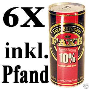 Dosen Faxe Extra Strong 10% Bier Dose 1L Dosenbier L  