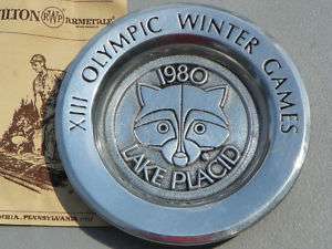 Wilton Pewter Plate LAKE PLACID NY Olympic Games  