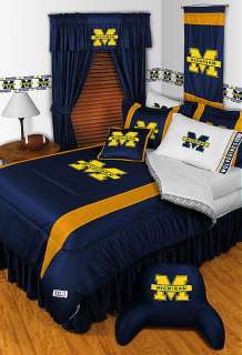 MICHIGAN WOLVERINES Comforter Sham Bdskt Pillowcase Set  