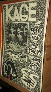   Bay Ray of The Dead Kennedys Show Flyer The Depot SFSU 1987  