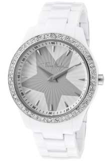 Thierry Mugler Watch 4714602 Womens White Crystal White Textured Dial 