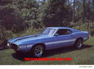 1970 Ford Mustang Shelby Cobra muscle car print  
