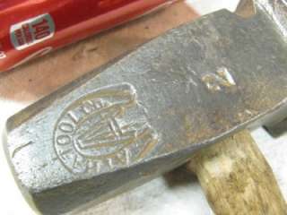   92 Very Nice Antique Atha Tool Co. 2 Blacksmith Flatter Hammer  