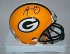 Aaron Rodgers Autographed Green Bay Packers Mini Helmet  JSA 