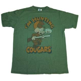   Fudd Hunting Cougars Vintage Style Junk Food Soft T Shirt Tee  