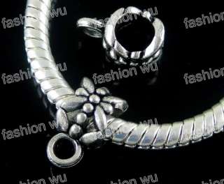 Lot 200 Pcs Lotus Flower Charm Beads Fit Bracelet 1  