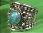 Asian jewelry tibet silver men cuff ring  