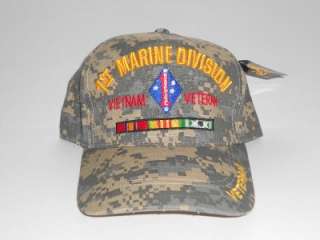 1ST Marine Division Vietnam Veteran Camo Cap/Hat NWT  