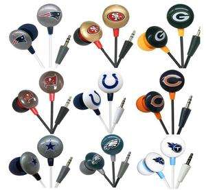   NFL Team Logo Mini Earbuds Earphones    You Choose Your Team  