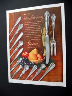 Gorham Sterling Silverware Autumn Theme 1946 print Ad  