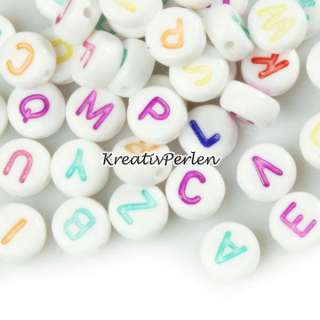 Acryl Buchstaben Perlen Beads Farben Motive zur Auswahl  