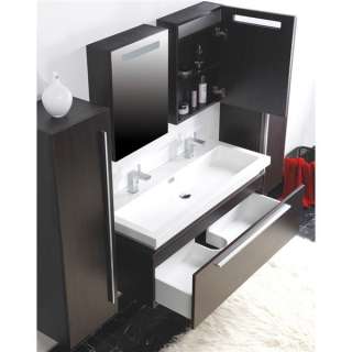 Design Badezimmermöbel mit Doppelwaschbecken Wenge Optik