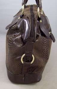 Hot in Hollywood Snake Embossed Chocolate Handbag Purse  