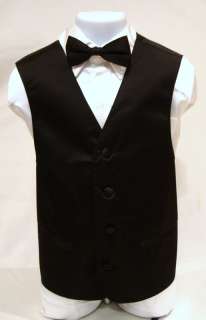   Tuxedo Dress Vest Bow Tie Kids Dress Vest Bow Tie Set Size 14  