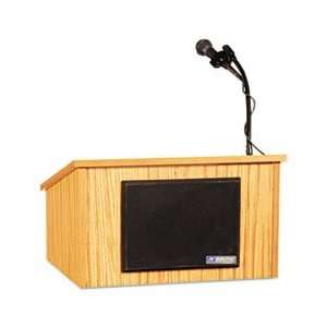  Sound System Tabletop Lectern, 24w x 20d x 14h, Medium Oak 