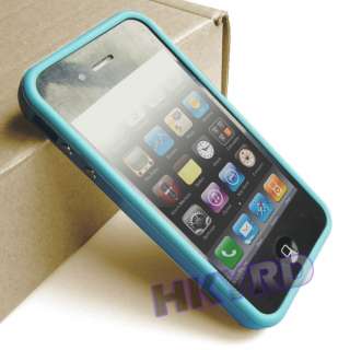   Bumper Frame Case Silicone W/Side Button For Apple iPhone 4S 4G  