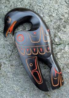   carved Raven, Floyd Joseph (Tyee), Coast Salish, Squamish Tribe  