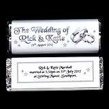 100 Personalised Love Heart Wrappers WEDDING FAVOURS sr  