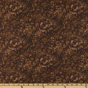 44 Wide Anna Griffin Carmen Collection Roses Tonal Brown 