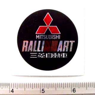 RalliArt Mitsubishi Round Non Relfective Sticker 2x2 B  
