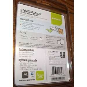  IOGEAR SD/MicroSD/MMC Card Reader/Writer GFR204SD (Green 