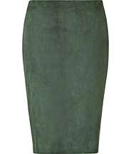 Forest Green Suede Fallon Skirt by RALPH LAUREN