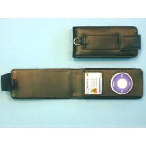  Black Leather Case for iPod Nano 2 Generation 2/4/8GB  