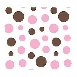 Chocolate Brown & Bubblegum Pink Polka Dot Tissue Paper 
