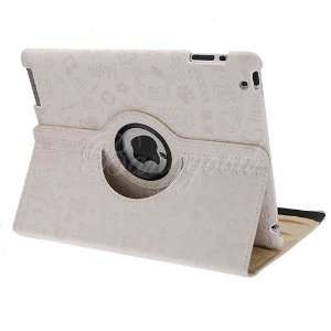   White PU Leather Case for iPad 2 & iPad 3.