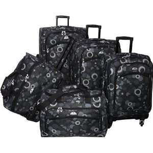   Deco 5 Piece Spinner Luggage Set   Black 
