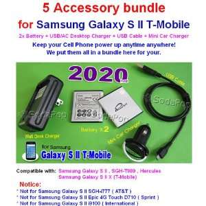 T989 Battery Mini USB Car Charger USB/AC Travel Wall DOCK Home Desktop 