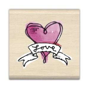 A Heart Full of Love Wood Mounted Rubber Stamp Arts 