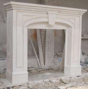 HAND CARVED MARBLE VICTORIAN STYLE FIREPLACE MANTEL #16  