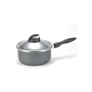   Total Non Stick 3.2 Quart Covered Sauce Pan   Grey 