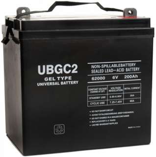 UPG UB GC2 Golf Cart Gel   AGM Battery   Sealed Lead Acid   6 Volt 