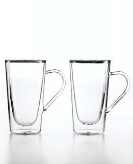 Luigi Bormioli Glassware, Set of 2 Duos Coffee Mugs   Coffee Mugs 