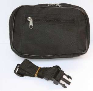 Black Fanny Waist Belt Pack Travel Bag Purse Black Tote Pouch NEW 
